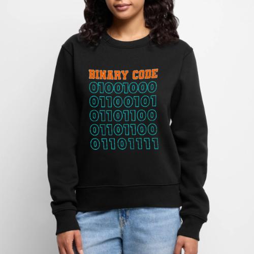 Say Hello in Binary code - Women's Premium Slim Fit Sweatshirt