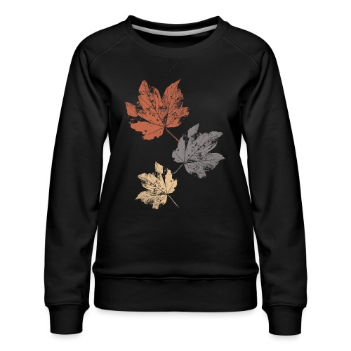 Leaves Foliage Fall Leaf - Women's Premium Slim Fit Sweatshirt