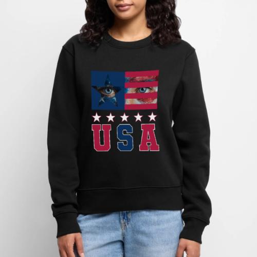 Stars and Vision USA - Women's Premium Slim Fit Sweatshirt