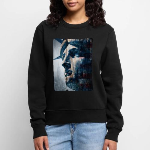 USA: Urban Liberty Triptych - Women's Premium Slim Fit Sweatshirt