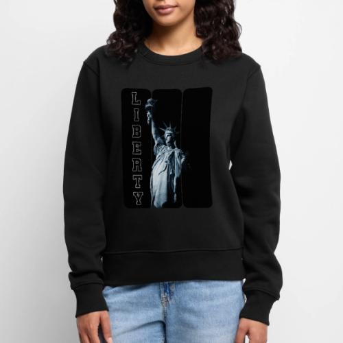 USA: Vertical Liberty - Women's Premium Slim Fit Sweatshirt