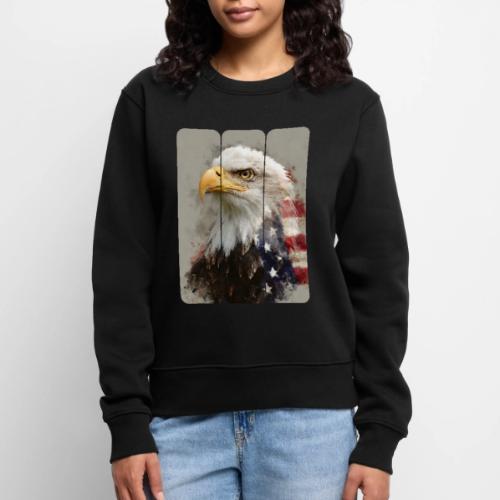 USA: Eagle of the Free - Women's Premium Slim Fit Sweatshirt