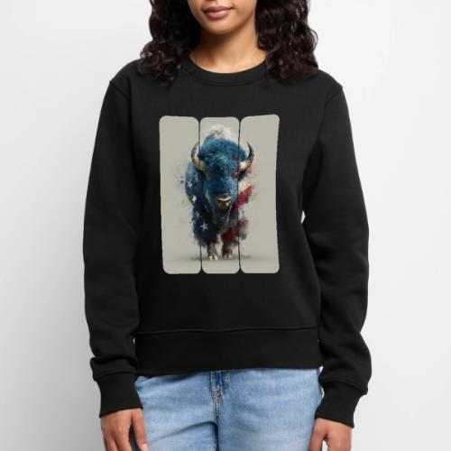 USA: Spirit of the Plains - Women's Premium Slim Fit Sweatshirt