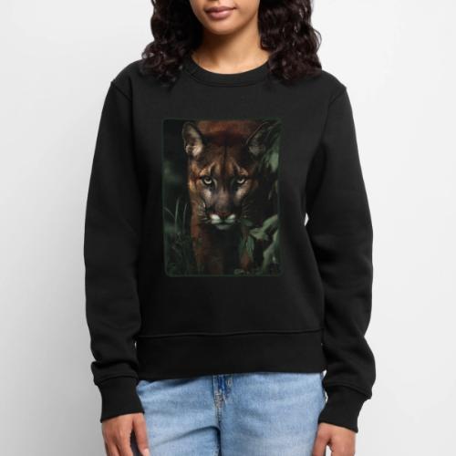 Cougar Jungle Predator Design - Women's Premium Slim Fit Sweatshirt