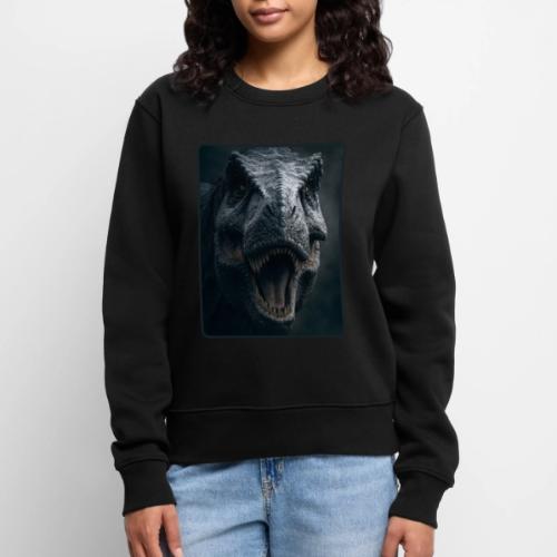 T Rex Cinematic Close-Up Design - Women's Premium Slim Fit Sweatshirt
