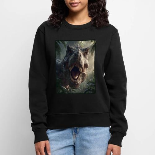 T Rex Jungle Roar Design - Women's Premium Slim Fit Sweatshirt