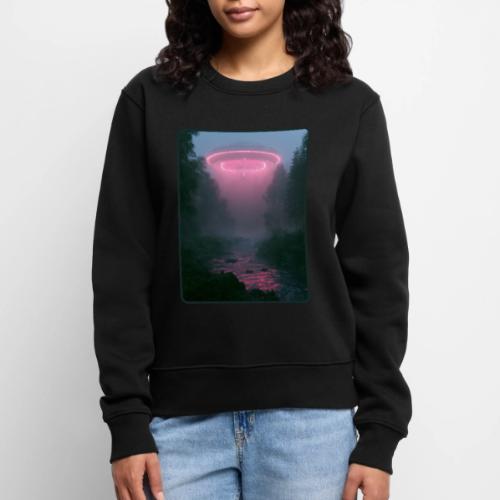 Neon UFO Forest River Design - Women's Premium Slim Fit Sweatshirt