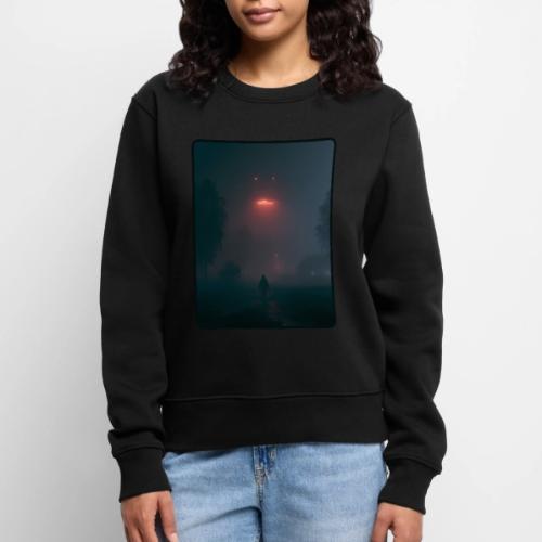 Mysterious UFO Encounter Design - Women's Premium Slim Fit Sweatshirt
