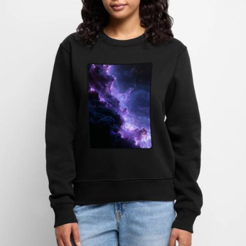 Purple Nebula Space Design - Women's Premium Slim Fit Sweatshirt
