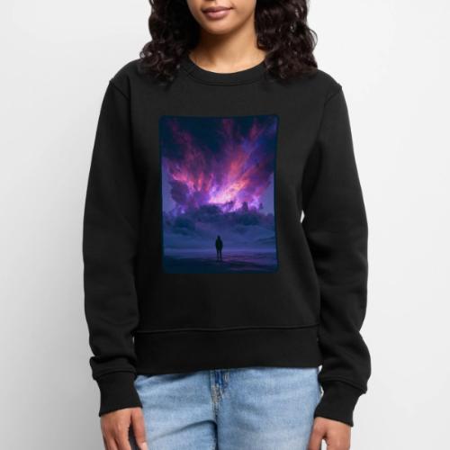 Cosmic Supernova Night Design - Women's Premium Slim Fit Sweatshirt
