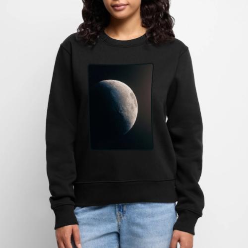 Crescent Moon Celestial Artwork - Women's Premium Slim Fit Sweatshirt