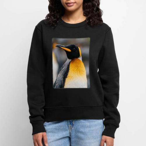 King Penguin Portrait Design - Women's Premium Slim Fit Sweatshirt