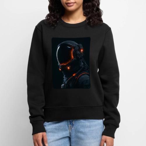 Futuristic Astronaut Helmet - Women's Premium Slim Fit Sweatshirt