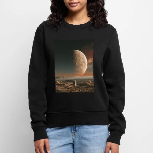Astronaut on an Alien Moon - Women's Premium Slim Fit Sweatshirt