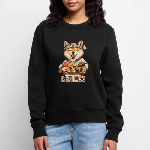 Funny Shiba Inu Sushi Kawaii Dog Tee - Women's Premium Slim Fit Sweatshirt