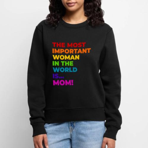Mom: The Most Important Woman in the World - Women's Premium Slim Fit Sweatshirt
