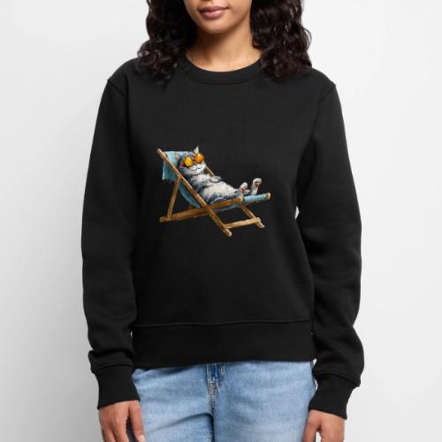 Sunshine Cat Mode - Women's Premium Slim Fit Sweatshirt