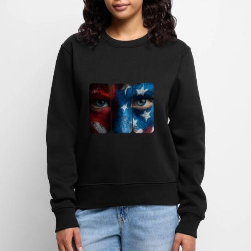 USA: Painted for the Flag - Women's Premium Slim Fit Sweatshirt