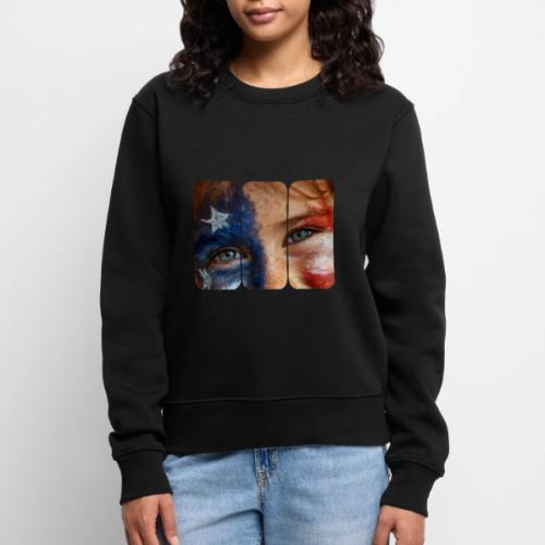 USA: Patriot Gaze - Women's Premium Slim Fit Sweatshirt