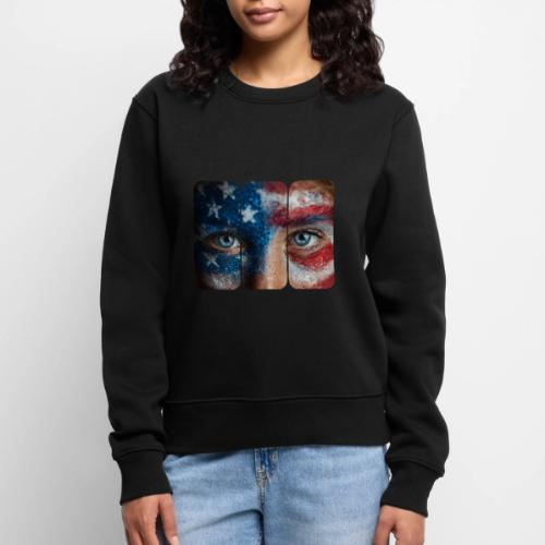 USA: Stars in Her Eyes - Women's Premium Slim Fit Sweatshirt