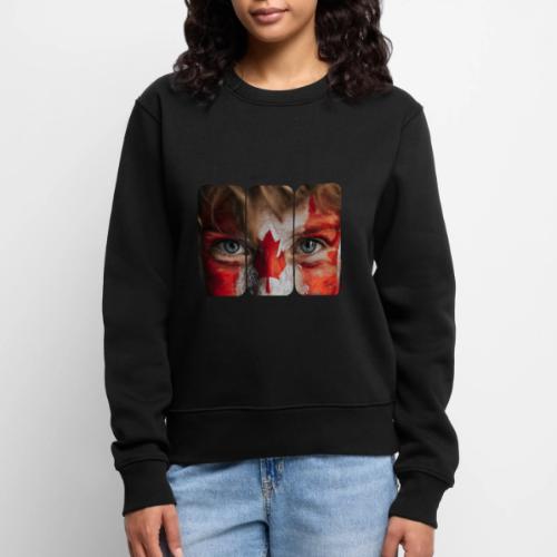 Canada: Maple Leaf Gaze - Women's Premium Slim Fit Sweatshirt