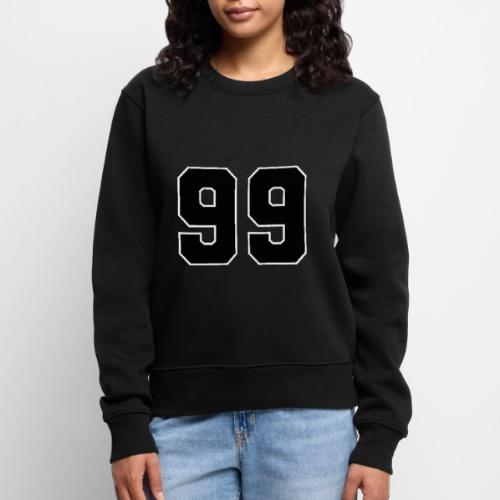 Varsity Number 99 Athletic Font - Women's Premium Slim Fit Sweatshirt