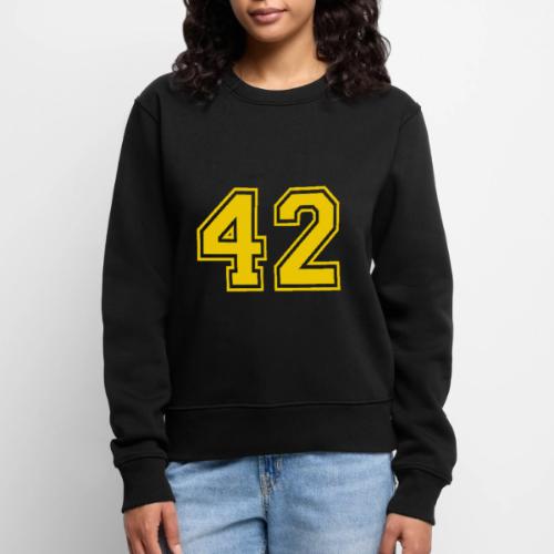 Number 42 in a classic athletic collegiate font - Women's Premium Slim Fit Sweatshirt