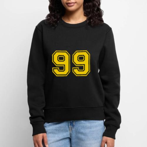 Number 99 in a classic athletic collegiate font - Women's Premium Slim Fit Sweatshirt