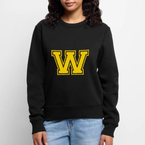 Letter W – Capital Athletic Alphabet Monogram - Women's Premium Slim Fit Sweatshirt