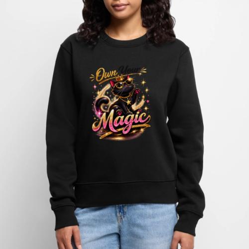 Own Your Magic – Glam Black Cat - Women's Premium Slim Fit Sweatshirt