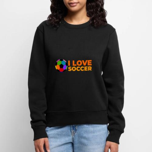 I Love Soccer - Women's Premium Slim Fit Sweatshirt