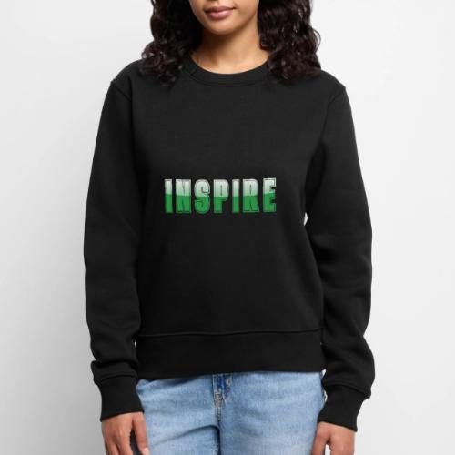 Inspire Word Art Design - Women's Premium Slim Fit Sweatshirt
