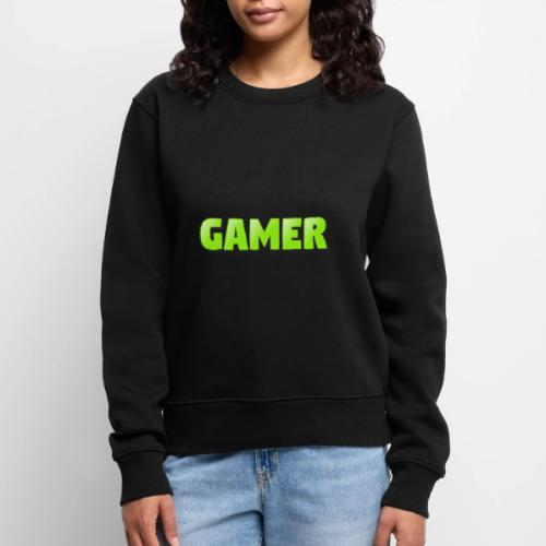 Gamer Neon Green Gaming Logo Design - Women's Premium Slim Fit Sweatshirt
