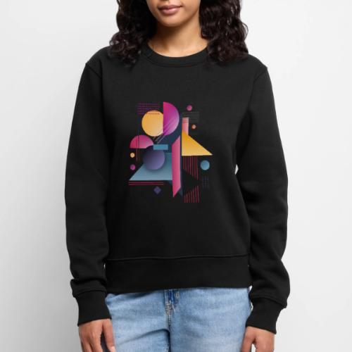 Color Pulse Geometry - Women's Premium Slim Fit Sweatshirt