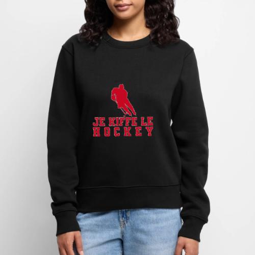 I love hockey - Women's Premium Slim Fit Sweatshirt