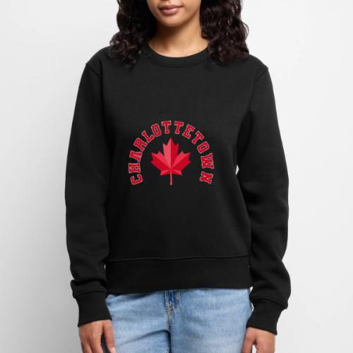 Charlottetown with maple leaf - Women's Premium Slim Fit Sweatshirt