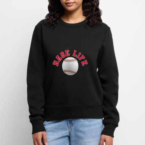 Baseball: Base Life Vibes - Women's Premium Slim Fit Sweatshirt