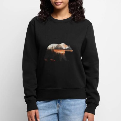 Canada Bear: fiery tones - Women's Premium Slim Fit Sweatshirt