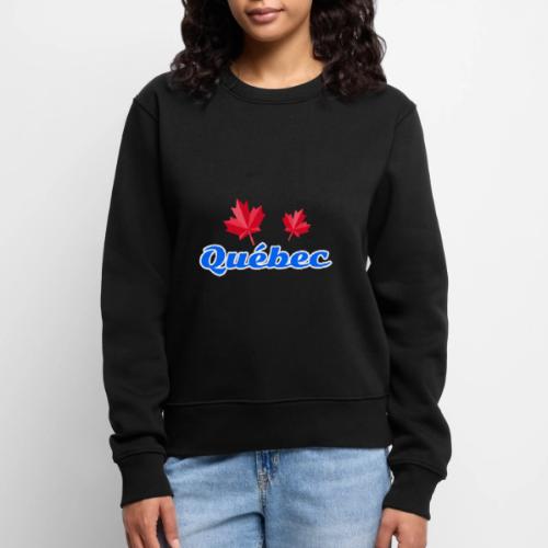 Québec with two red maple leaves - Women's Premium Slim Fit Sweatshirt