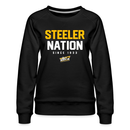 SteelerNation.com - Block - Women's Premium Slim Fit Sweatshirt