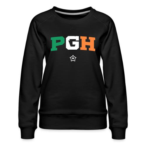 Block PGH - Irish Flag - Women's Premium Slim Fit Sweatshirt