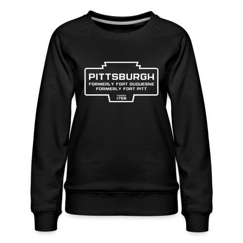 Pittsburgh - Keystone Marker - Women's Premium Slim Fit Sweatshirt