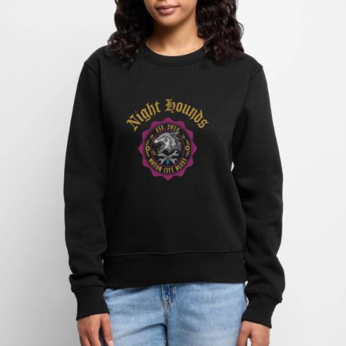 Night Hounds Wolf Patch - Women's Premium Slim Fit Sweatshirt