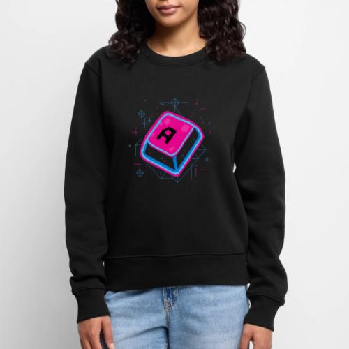 Neon Pixel A Key - Women's Premium Slim Fit Sweatshirt