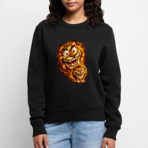 Crazy Double Lion Streetwear - Women's Premium Slim Fit Sweatshirt