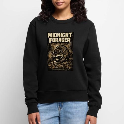 Midnight Forager Raccoon Mushroom Hunter - Women's Premium Slim Fit Sweatshirt