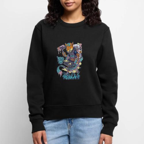 Kitsune Street Rebel - Women's Premium Slim Fit Sweatshirt