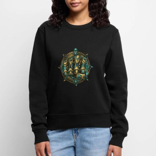 Cyberpunk Power Robot Hand - Women's Premium Slim Fit Sweatshirt