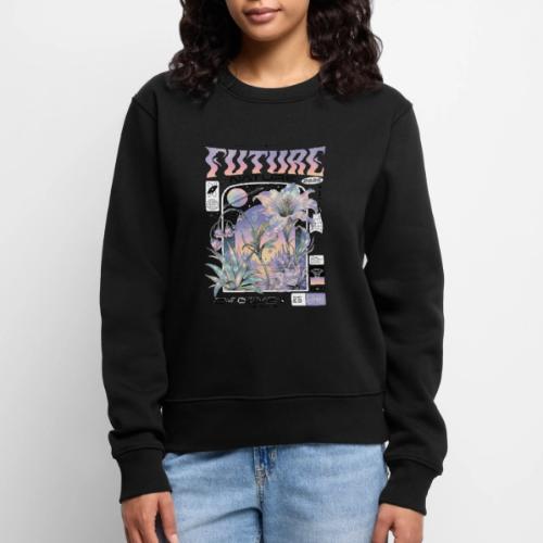 Future Nature Retro-Futuristic - Women's Premium Slim Fit Sweatshirt