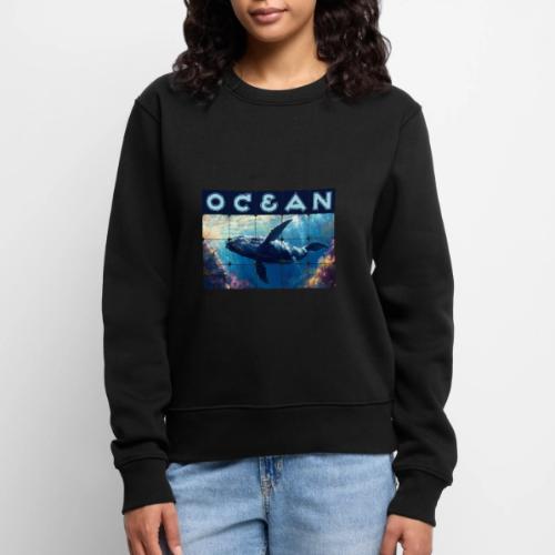 Ocean: Majestic Deep - Women's Premium Slim Fit Sweatshirt
